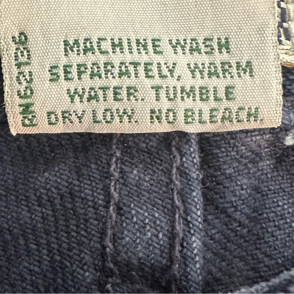 Vintage GUESS Blue High Rise Raw Hem Jean Shorts Size 33 Made in USA 100% Cotton - Picture 7 of 7